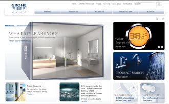The relaunched GROHE website